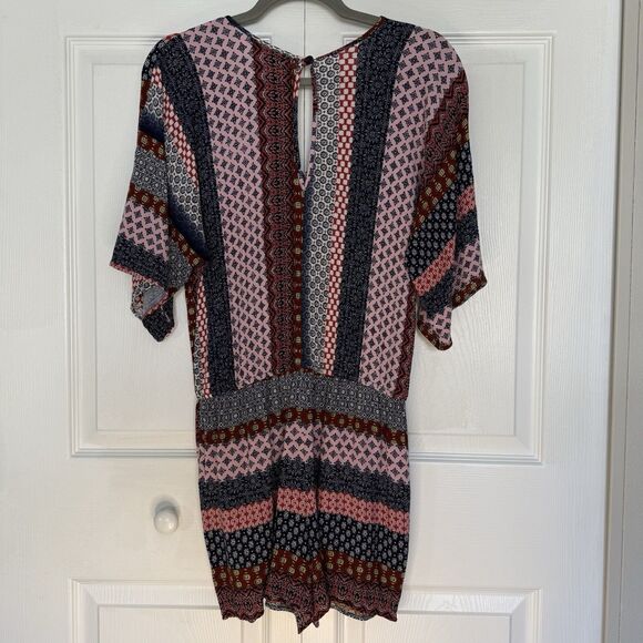 Venus Colorful Geometric Print Romper with Pockets Women’s Size S - Picture 5 of 13